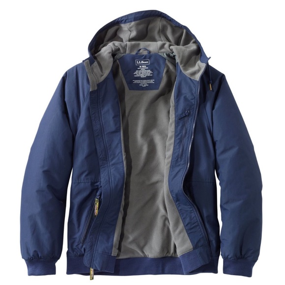 NWOT L.L.Bean Insulated 3-Season Bomber Hooded Jacket - Picture 2 of 13